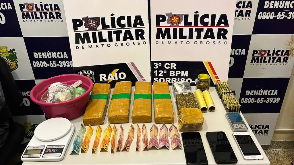 Facção é alvo da Polícia Militar em Sorriso com prisão por tráfico