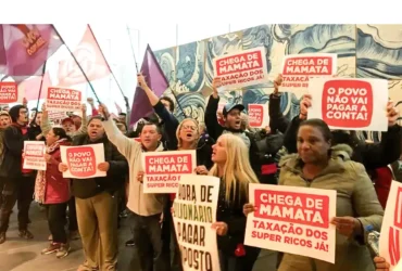 Manifestantes cobram taxação de bilionários em São Paulo