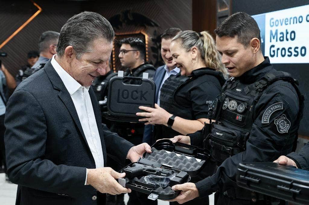 Policiais penais de Mato Grosso recebem 1.950 pistolas Glock padronizadas