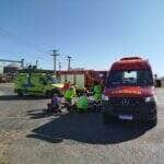 Vítima de 41 anos teve fratura na perna e foi encaminhada ao Hospital São Lucas com quadro estável; ocorrência foi atendida pela 13ª CIBM