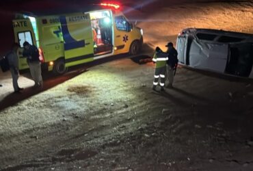 Repórter de Lucas do Rio Verde sofre acidente na BR-163 após ser fechado por outro veículo