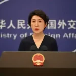 Mao Ning, spokesperson for the Chinese Foreign Ministry, speaks to journalists.