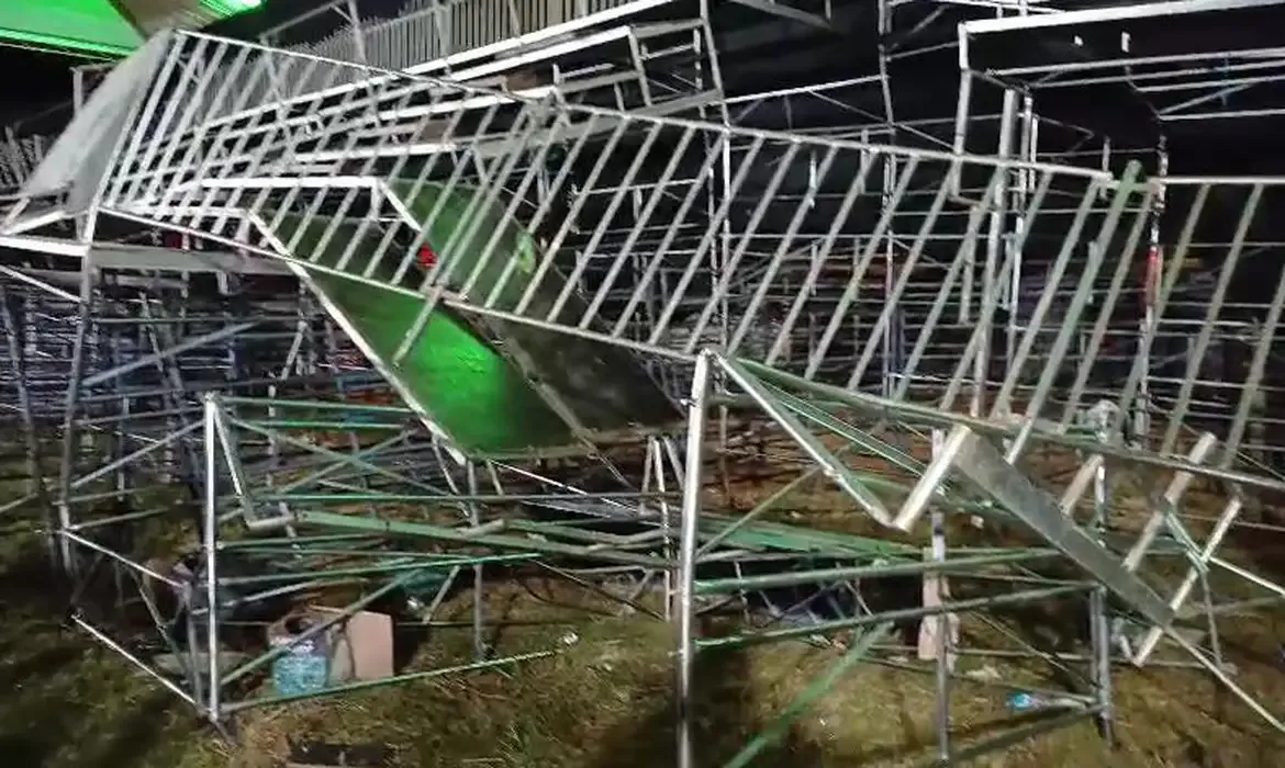 São Paulo (SP), 20/07/2025 - Arquibancada que caiu durante um show sertanejo em São Paulo. Foto: Defesa Civil-SP