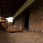 Distrito de Barra Longa. A comunidade foi parcialmente encoberta pela lama que chegou pelo rio Gualaxo do Norte. Na foto, casas atingidas pela lama.