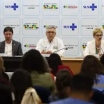 Brasília (DF), 23/07/2025 - O ministro da Saúde, Alexandre Padilha, fala durante anúncio de novas medidas para expandir o provimento e a formação de médicos especialistas para atuação em áreas em que