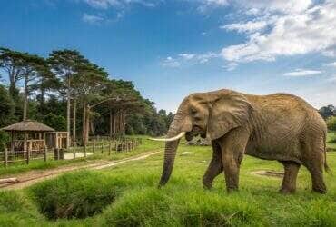 Elefanta africana Kenya chega ao santuário de Chapada dos Guimarães