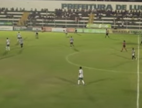 Lance de Luverdense x Goiânia. Imagem: Reprodução