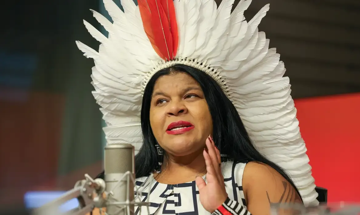 Brasília (DF) 06/08/2025 - A ministra dos Povos Indígenas do Brasil, Sonia Guajajara, participa do programa Bom Dia, Ministra Foto: Fabio Rodrigues-Pozzebom/ Agência Brasil