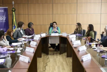 Brasília (DF), 07/08/2025 - A ministra das Mulheres, Márcia Lopes, toma café da manhã com jornalistas e apresenta o novo painel do Ligue 180. Foto: Marcelo Camargo/Agência Brasil