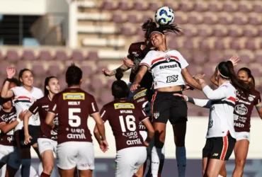 Araraquara (SP), 09/08/2025 - Lance de jogo entre Ferroviária e São Paulo pelo Campeonato Brasileiro Feminino de Futebol. Foto: Rebeca Reis/CBF