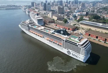 Movimento de navios de cruzeiros no Porto do Rio na segunda quinzena de dezembro. Foto: PortosRio/Divulgação