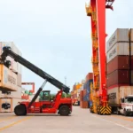 Visita técnica ao Porto ITapoá SC. Os Portos tem sempre uma movimentação grande de container e navios e movimenta o marcado de importação e exportação.. Foto: Vosmar Rosa/MPOR