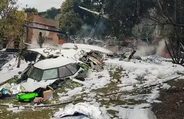 São Paulo (SP) 10/08/2024 - Destroços do acidente aéreo que envolveu avião da Voepass que ocorreu em Vinhedo interior de São Paulo. Foto: Secretária de Segurança de São Paulo/Divulgação