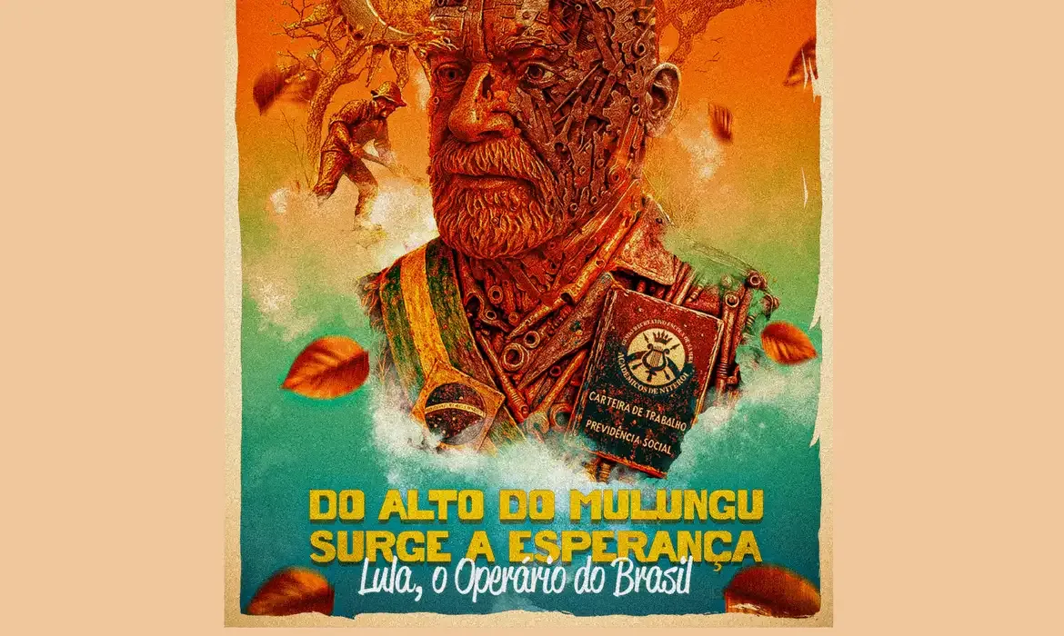 Brasília (DF), 02/08/2025 - Logo da matéria da Acadêmicos de Niterói com enredo do Lula. Arte Acadêmicos de Niterói/Divulgação