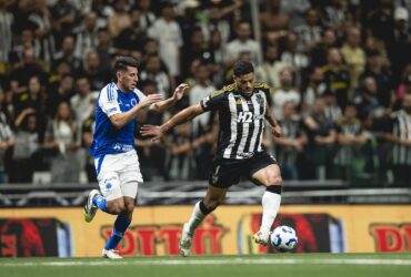 Lance do jogo entre Atlético-MG x Cruzeiro. Imagem: Pedro Souza/Atlético