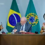 06/8/2025 - Presidente da República, Luiz Inácio Lula da Silva, durante cerimônia de homologação de terras indígenas. Palácio do Planalto, Brasília – DF.