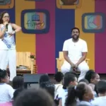 Salvador (BA), 08/08/2025 - O ator e escritor Lázaro Ramos conversa sobre literatura e os livros lançados por ele no espaço infantil Maber Velloso durante a Festa Literária Internacional do Pelourinho