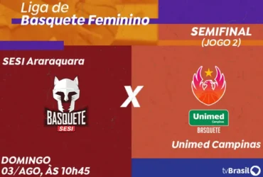 São Paulo (SP) 31/07/2025 - A TV Brasil exibe o segundo confronto entre Unimed Campinas e Sesi Araraquara pela Liga de Basquete Feminino (LBF). Foto: TV Brasil
