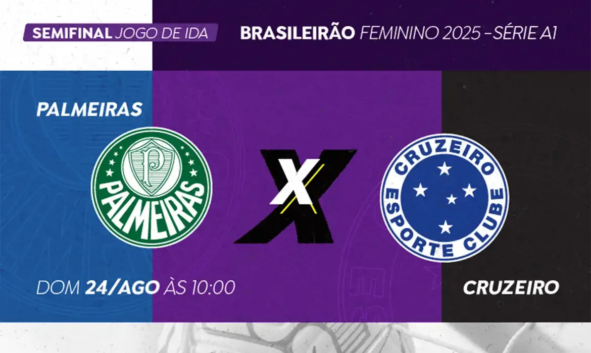 TV transmite Palmeiras x Cruzeiro pela semifinal do Brasileirão Feminino