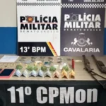 Cavalaria apreende drogas e armas em operação contra facção em Lucas do Rio Verde