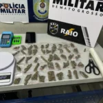 Casal é preso por tráfico de drogas com 47 porções de maconha em Cuiabá
