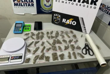 Casal é preso por tráfico de drogas com 47 porções de maconha em Cuiabá