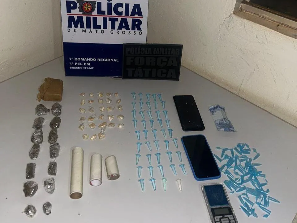 Força Tática prende faccionados por tráfico de drogas em Brasnorte