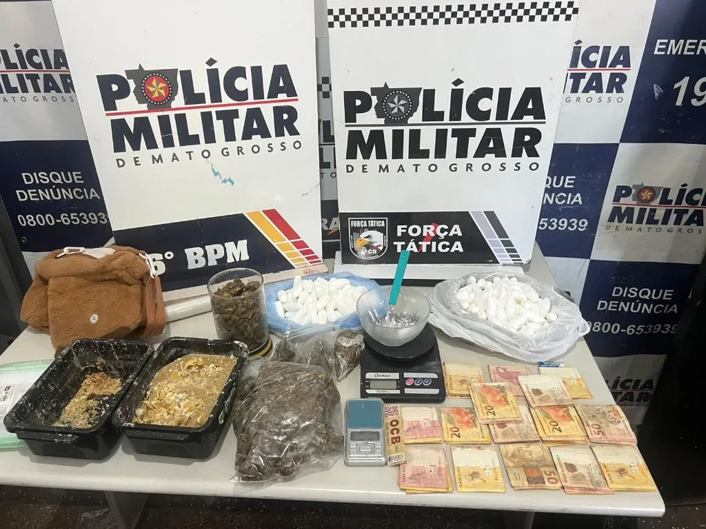 Força Tática prende jovem em flagrante por tráfico de drogas em Cáceres