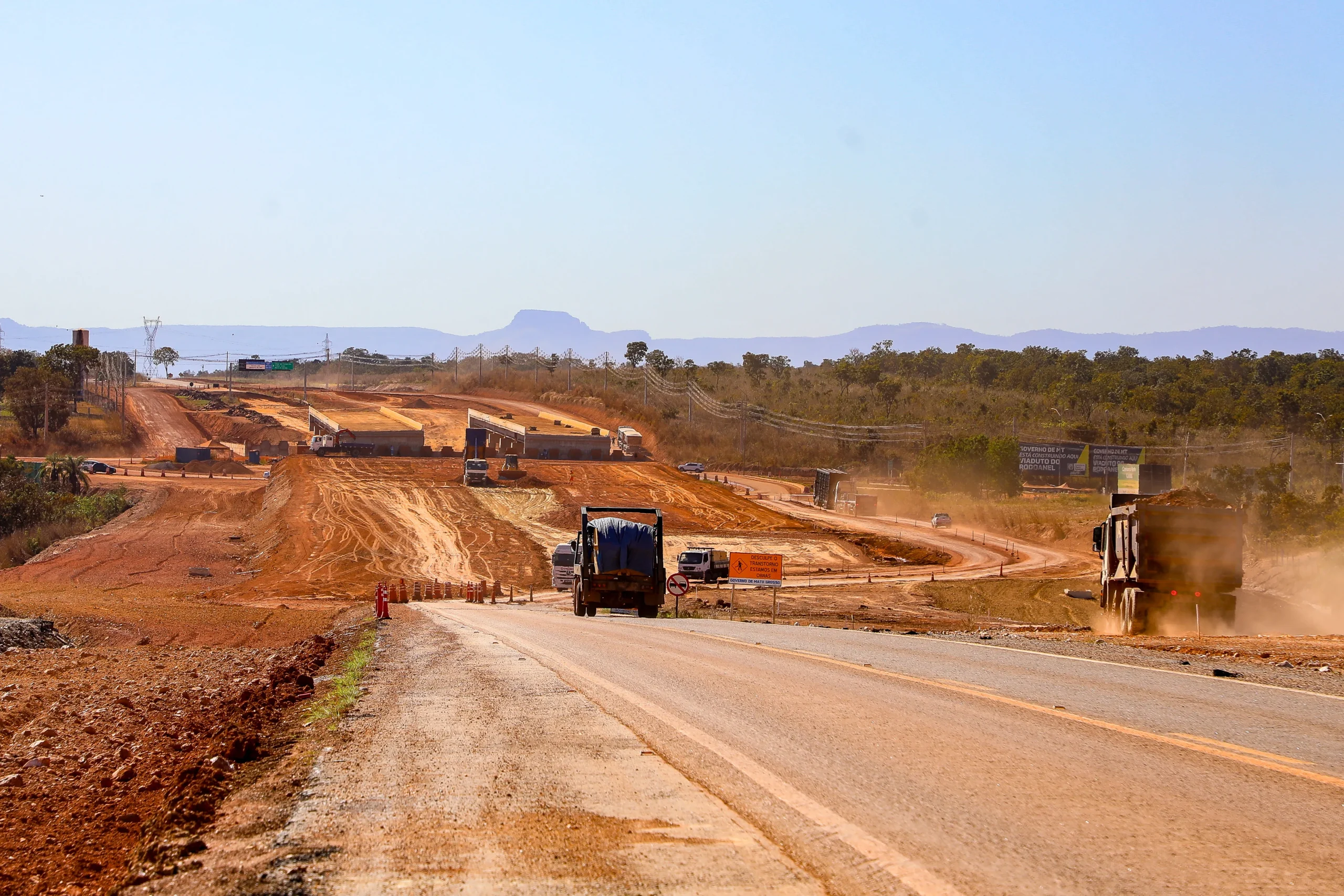Obras do rodoanel em Mato Grosso avançam com 44% de execução