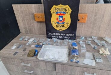 Polícia Civil prende traficante e fecha ponto de drogas no bairro Rio Verde em Lucas do Rio Verde