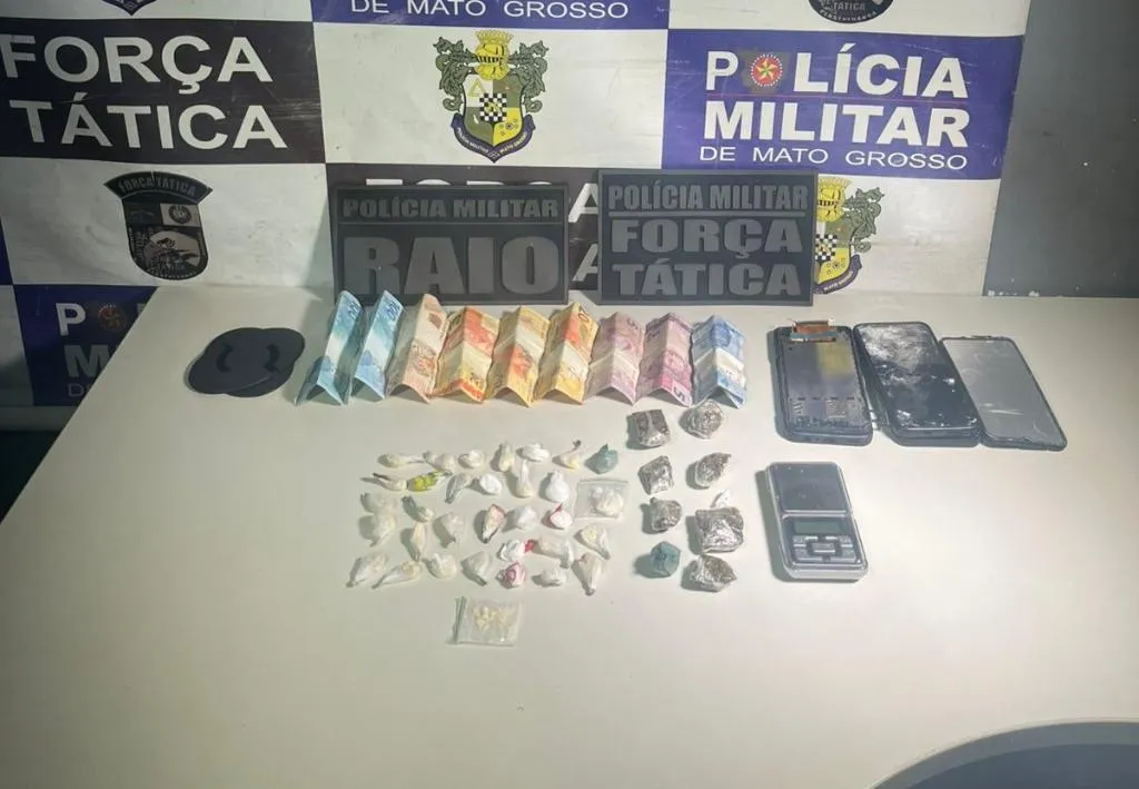 PM prende dupla por tráfico de drogas em Rondonópolis com histórico criminal