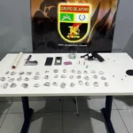 Polícia prende foragidos por tráfico de drogas e porte ilegal de arma em Várzea Grande
