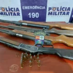 Polícia prende homem por ameaça a familiares e apreende armas em Santa Terezinha