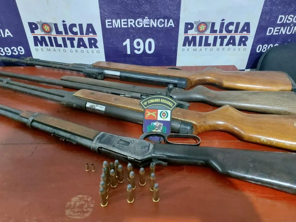 Polícia prende homem por ameaça a familiares e apreende armas em Santa Terezinha