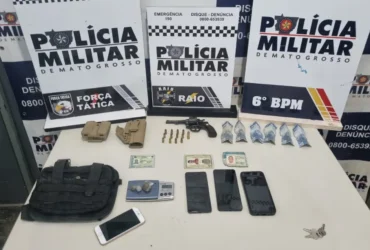 Polícia prende quadrilha em Cáceres após tentativa de homicídio e apreende drogas e arma