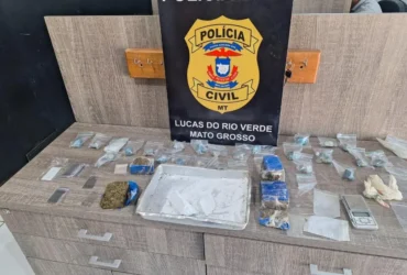 Polícia Civil desmantela ponto de armazenamento de drogas em Lucas do Rio Verde