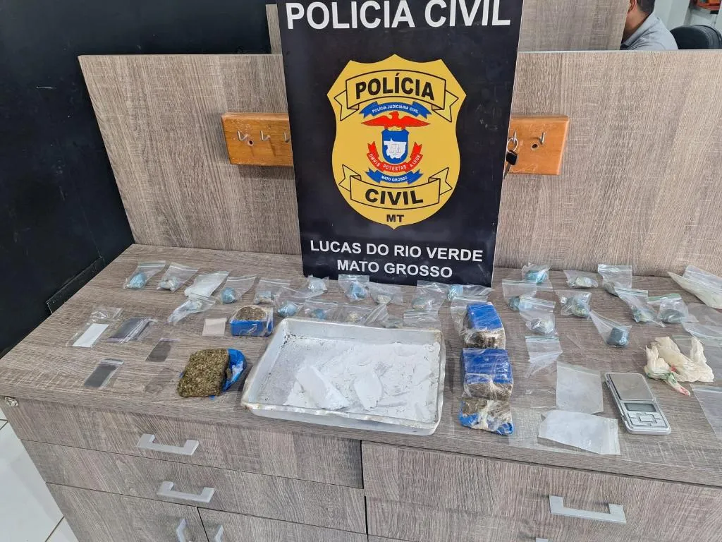 Polícia Civil desmantela ponto de armazenamento de drogas em Lucas do Rio Verde