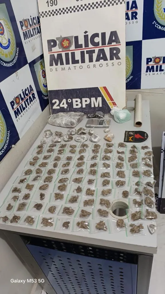 Polícia Militar apreende 110 porções de maconha em Cuiabá durante operação