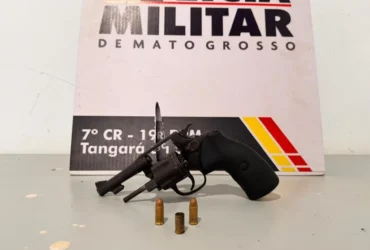 Polícia prende homem com revólver e munições em Tangará da Serra