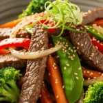 Receita de Tiras de Filé Mignon com Legumes