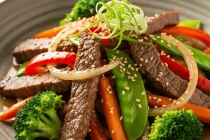 Receita de Tiras de Filé Mignon com Legumes