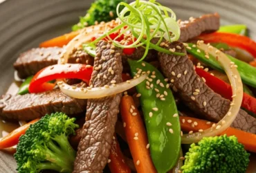 Receita de Tiras de Filé Mignon com Legumes