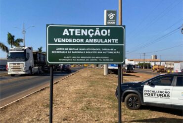 Secretaria de Fazenda de Primavera do Leste instala placas com orientacoes para vendedores ambulantes de outras cidades -CenárioMT