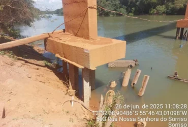 Desvio no trânsito é implantado na MT-560 após interdição de ponte