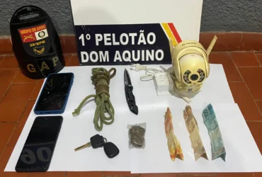 Três suspeitos de facção são presos em flagrante por tráfico e direção perigosa em Dom Aquino