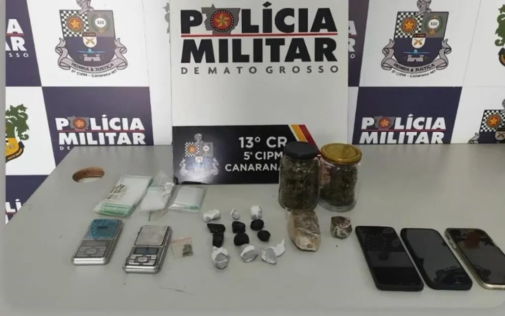 Três suspeitos são presos por tráfico de drogas em Canarana