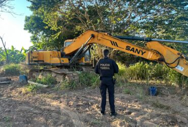 Foram cumpridos 16 mandados de busca e apreensão em Pontes e Lacerda e Conquista d’Oeste; investigação aponta uso de oficinas para ocultar maquinário pesado