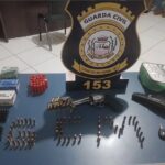 Após se evadir do local de um sinistro de trânsito, homem foi localizado pela Guarda Civil Municipal com revólver calibre .38 e mais de 100 munições de diversos calibres.
