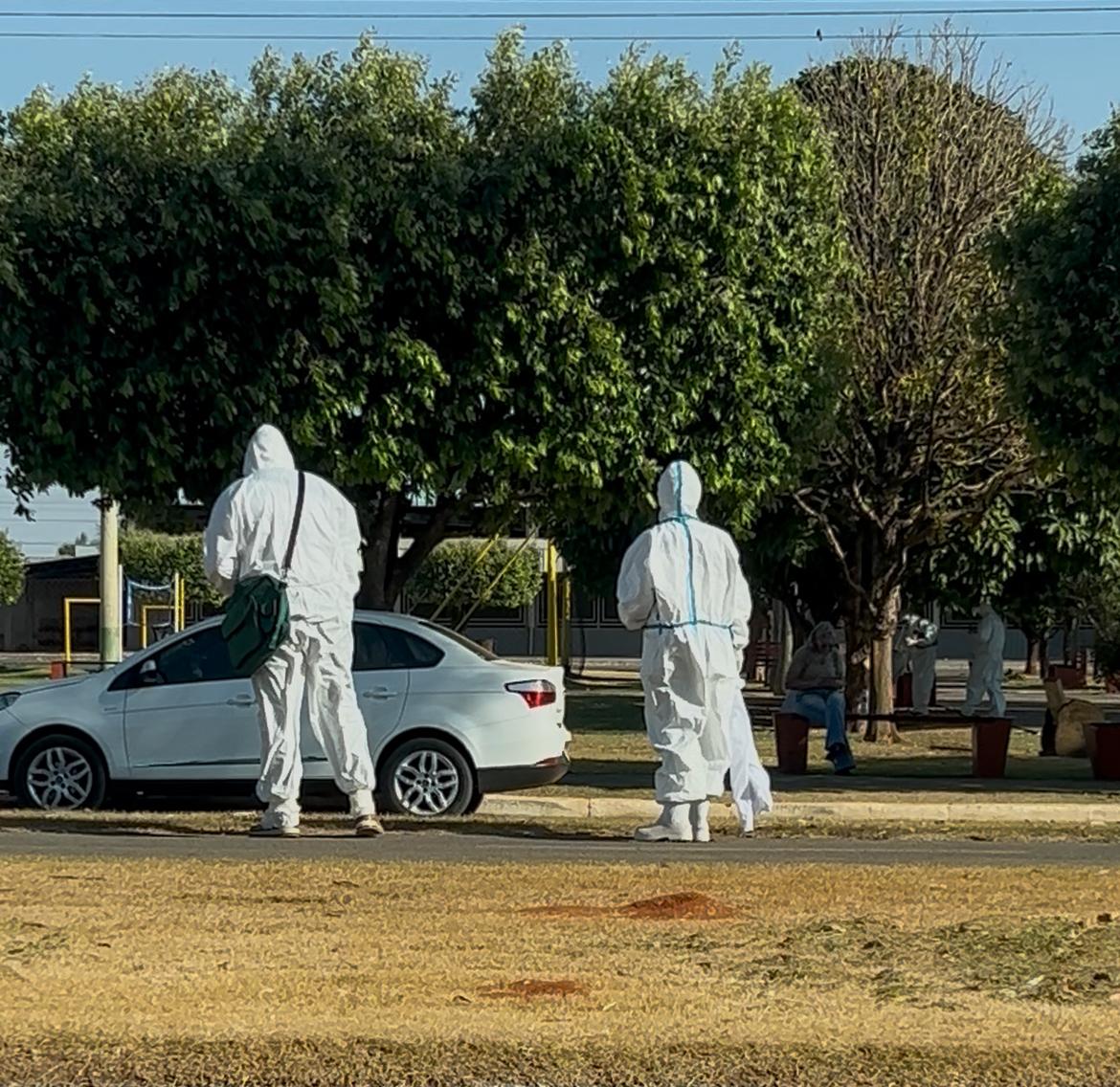 Equipes do Estado e do município coletam materiais em praças e espaços públicos