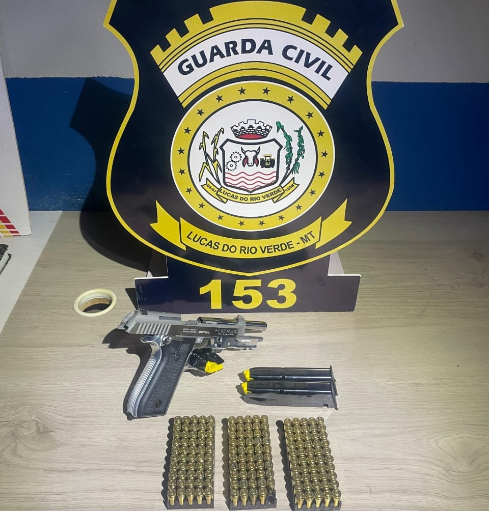 Homem embriagado ameaça filho com arma de fogo em motel e é detido pela Guarda Civil Municipal